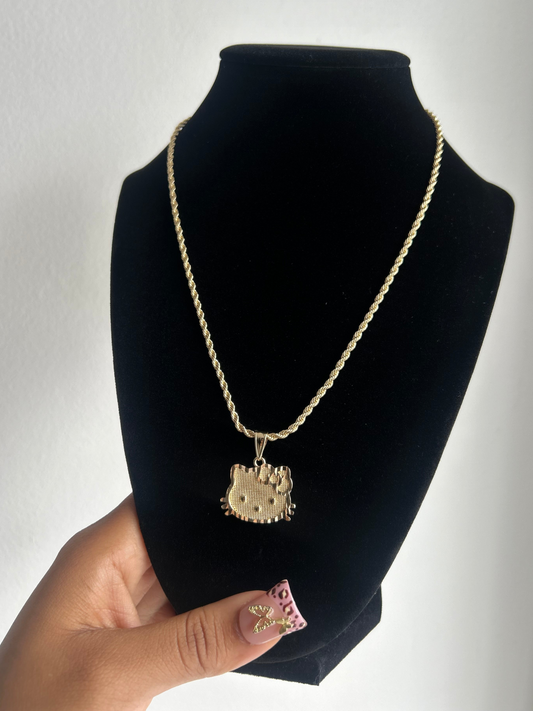 Hk face necklace