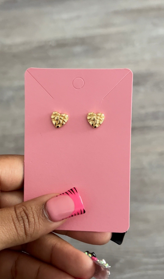 Nugget heart earrings
